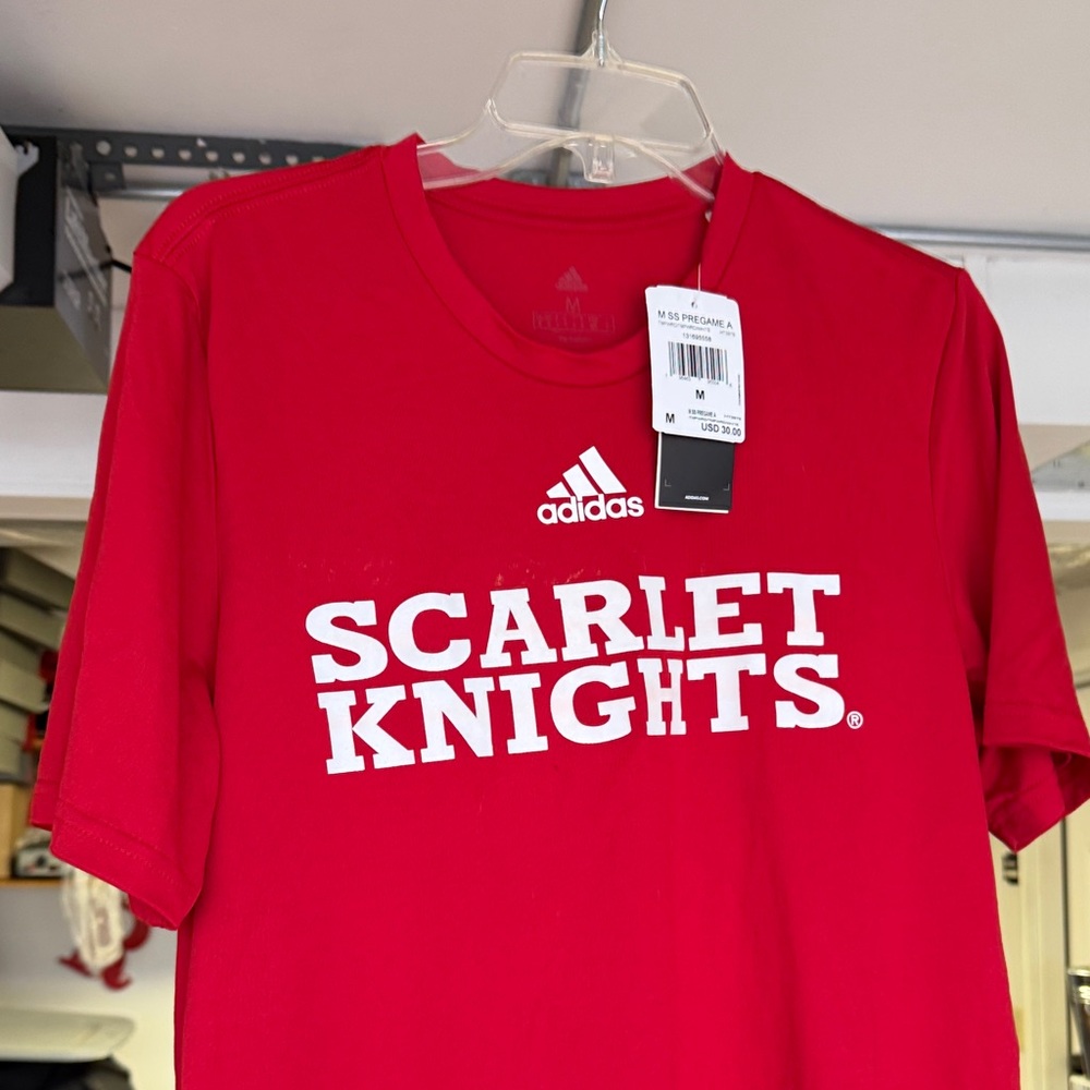 Adidas Red Rutgers Scarlet Knights Tee